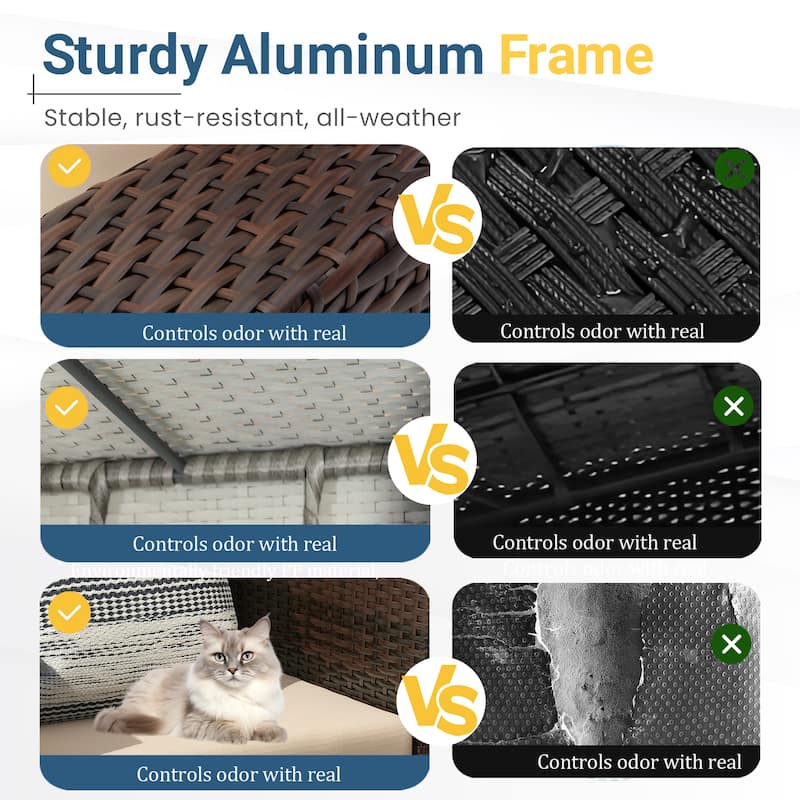 Wicker 8-Person Outdoor Seating Group with Cushions