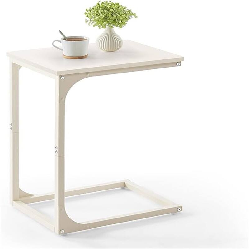 Small Side Table for Couch - Cream White