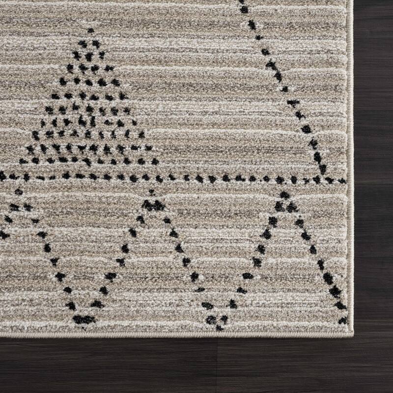 Hauteloom Casablanca Collection Bohemian Farmhouse High Pile Area Rug