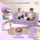 preview thumbnail 9 of 8, Gymax 8 PCS Modular Kids Play Couch Sofa w/ Suede Fabric Cover