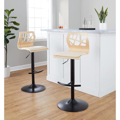 Carson Carrington Sala Adjustable Bar Stool with Rounded T Footrest (Set of 2)