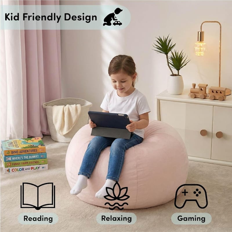 Heritage Kids Pod Round Back Kids Bean Bag Chair