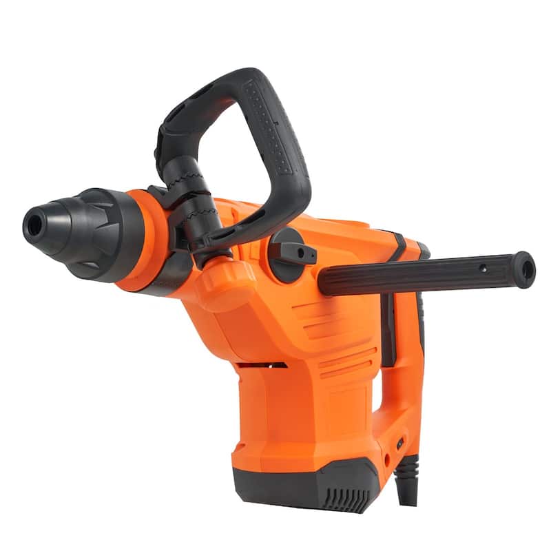 Orange and Black Steel 1600W Rotary Hammer Drill with SDS Max and 3 Modes - 22.0x12.0x5.1 in - Orange/Black