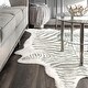 preview thumbnail 12 of 18, Nuloom Contemporary Stripped Safari Acrylic Faux Zebra Shaped Area Rug