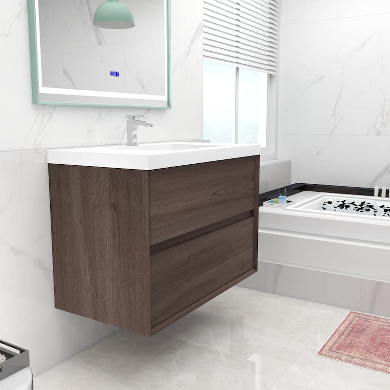 Selina 36" Wall Mounted Vanity with Single Sink - 36