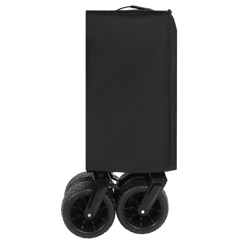 Foldable Wagon With Extended Tailgate, Extra Long Extender Wagon Cart,Beach Wagon Cart Heavy Duty