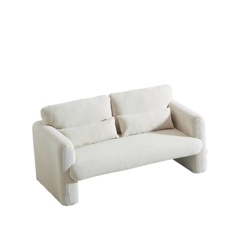 Corduroy Fabric Free Combination Sofa Set w/Support Pillow