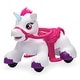 preview thumbnail 7 of 8, Kidzone 12V Electric Unicorn Ride-On Car, White/ Purple White