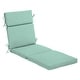 preview thumbnail 29 of 86, Arden Selections Leala Texture Outdoor Chaise Lounge Cushion 77 in L x 22 in W x 3.5 in H - Aqua Leala