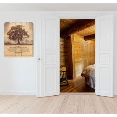 TrendyDecor4U Farmhouse "Living Life" Printed Wall Art on a Wood Fence by Bonnie Mohr