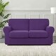 preview thumbnail 96 of 149, Subrtex 9-Piece Stretch Sofa Slipcover Sets with 4 Backrest Cushion Covers and 4 Seat Cushion Covers Loveseat - Violet