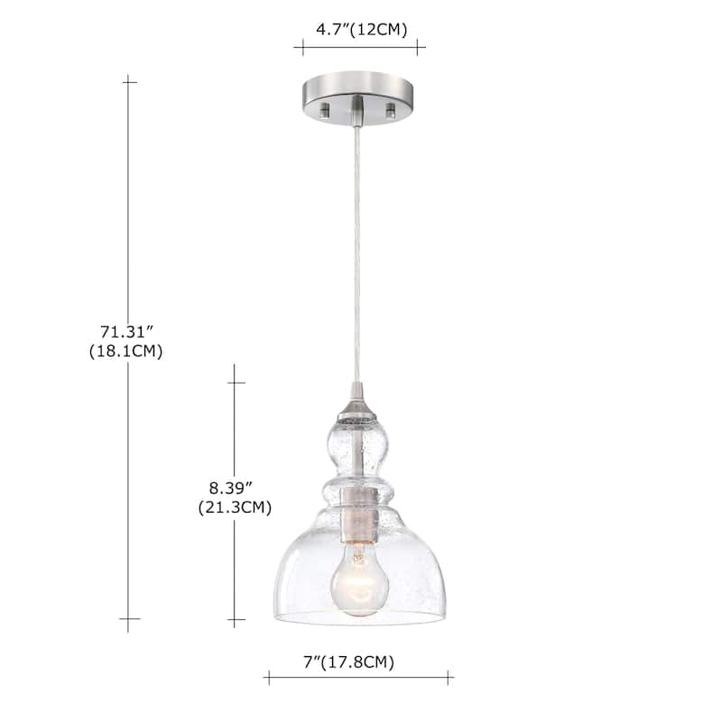 3-Pack 1-Light Mini Pendant with Brushed Nickle