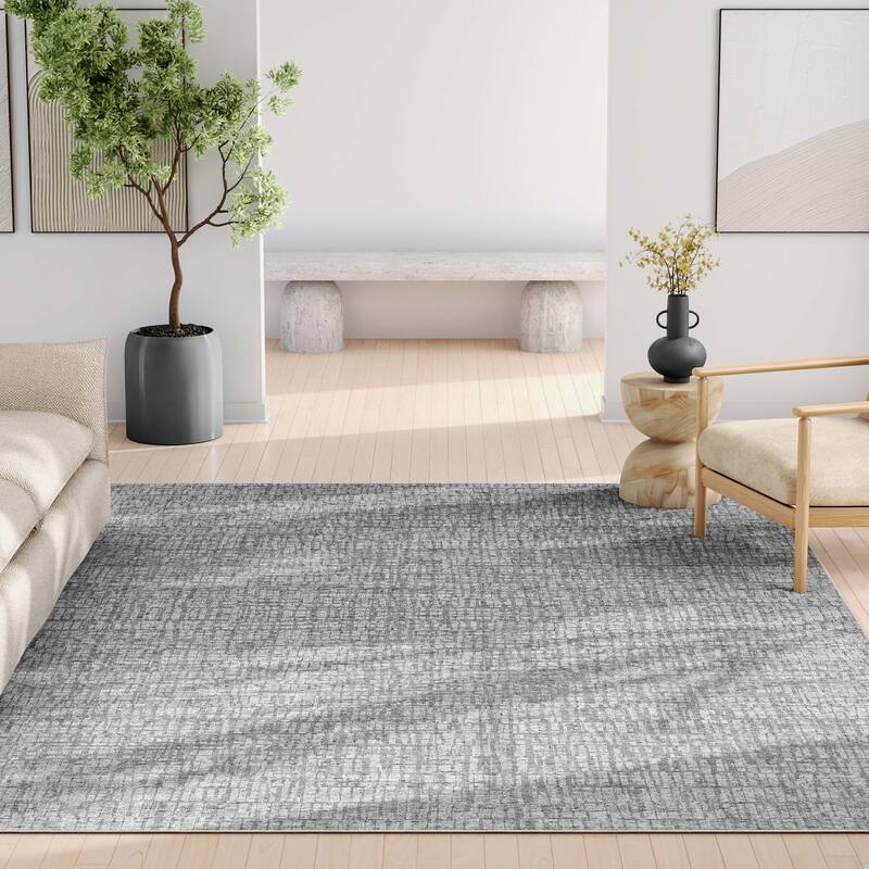 Well Woven Abstract Nightscape Geometric Flat-Weave Area Rug
