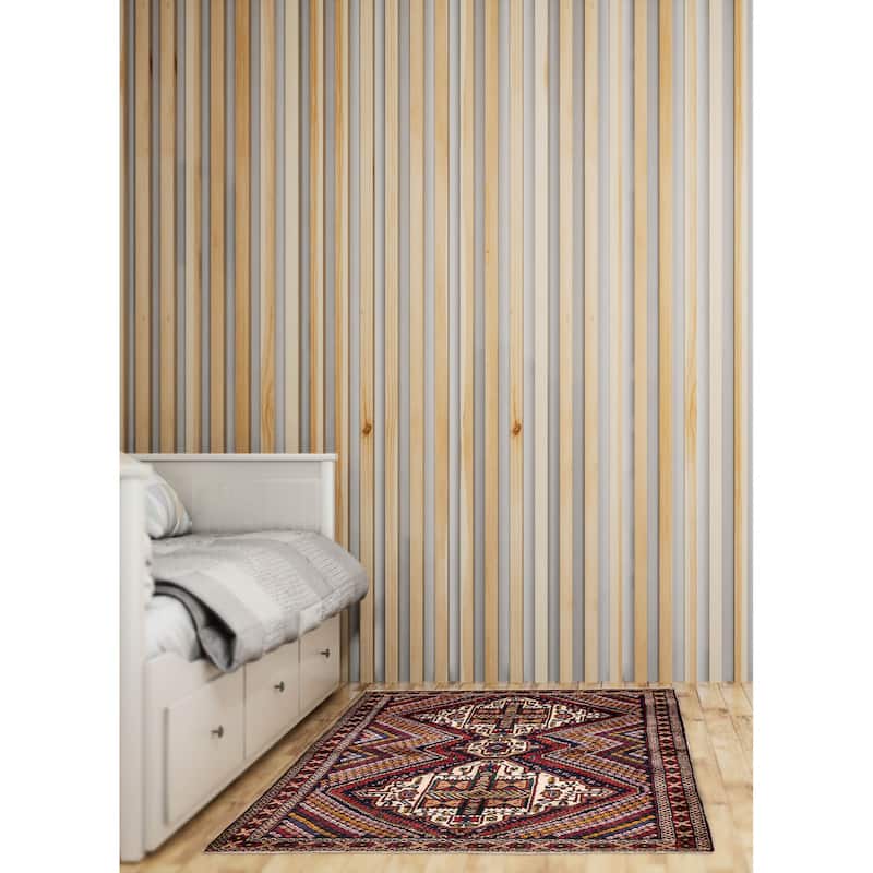 ECARPETGALLERY Hand-knotted Kayseri Dark Navy Wool Rug - 4'8 x 6'6