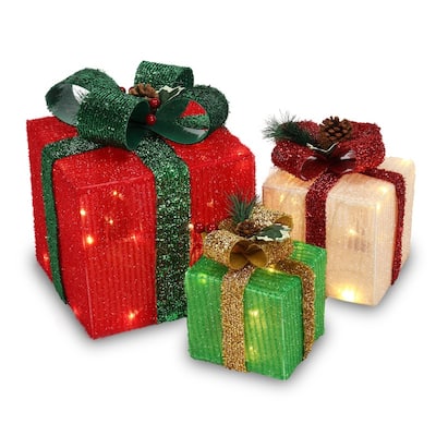 Christmas Lighted Gift Box