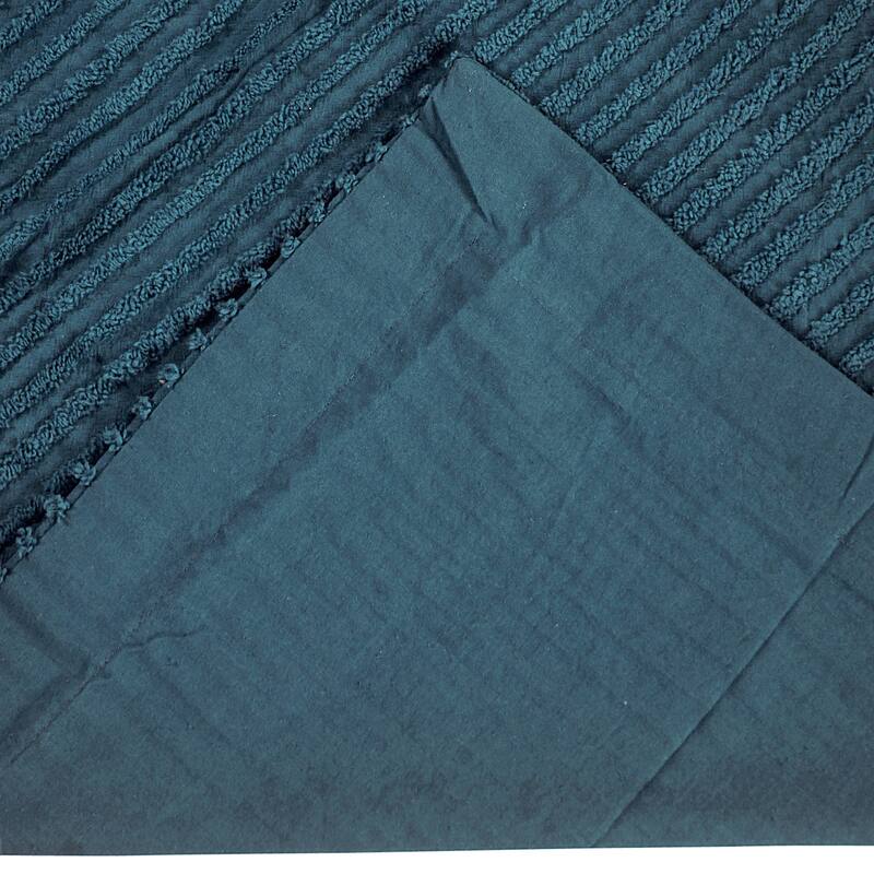 Better Trends Jullian Bold Stripes Design 100% Cotton Tufted Shams Machine Washable Tumble Dry