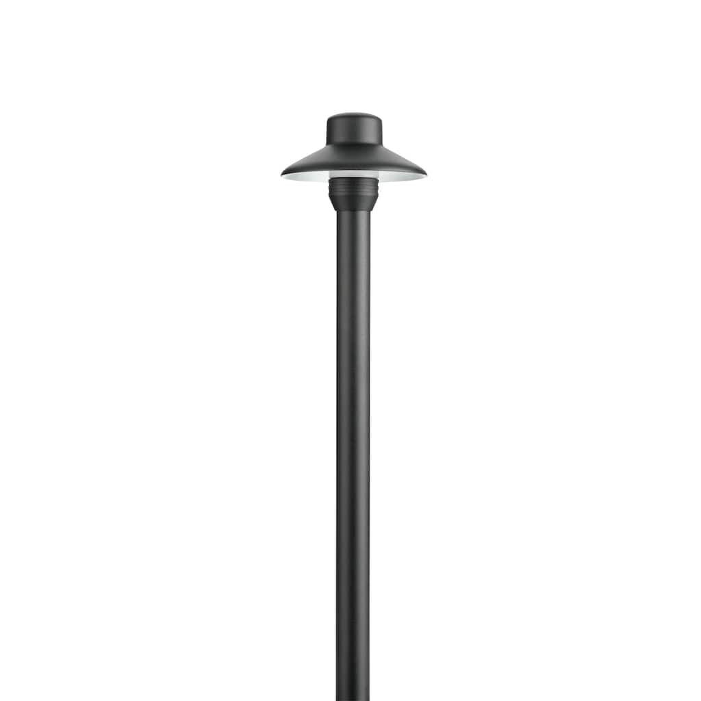 Kichler Lighting 12V Brass 3" Dome Small Hat Path Light in Black Brass (Drop-In), Landscape Lighting, (17.25" x 4.25"), 15506BKB