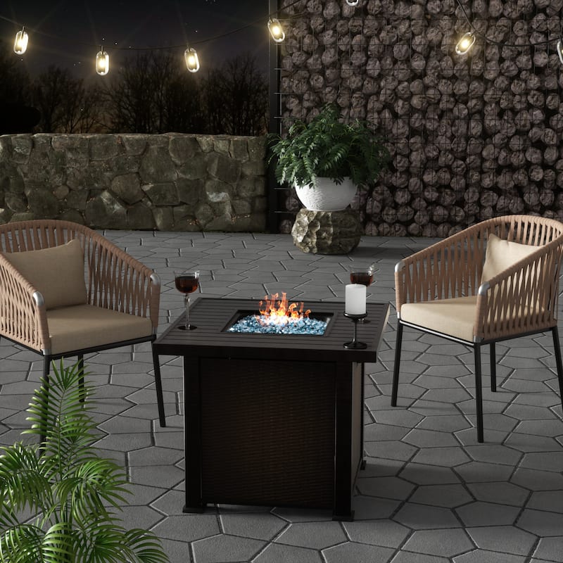Blazeen Indoor Outdoor Firepit Fireplace Glass