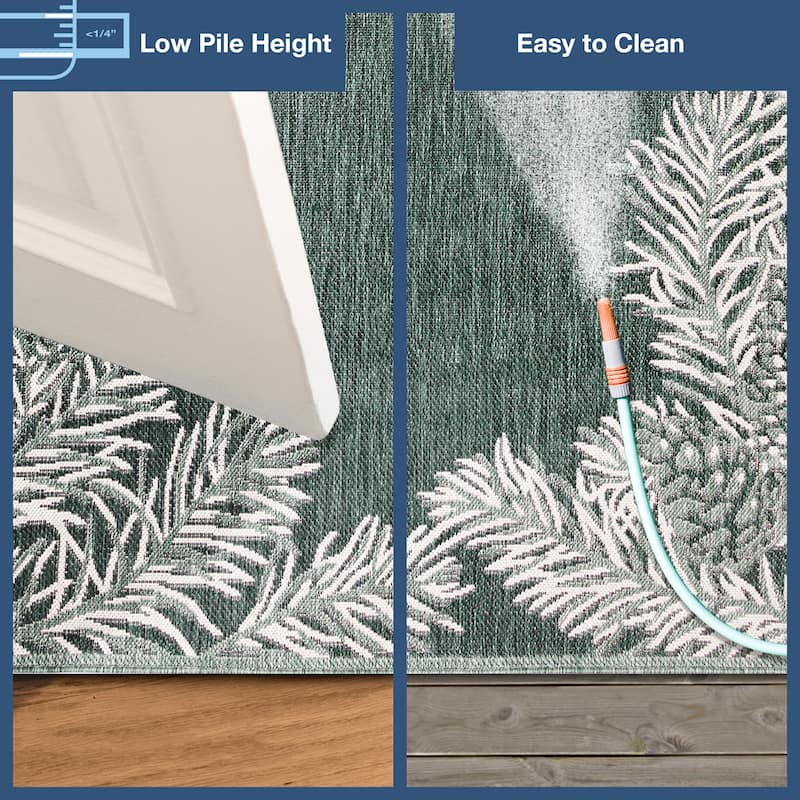 Liora Manne Malibu Pine Border Indoor/Outdoor Rug
