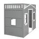 preview thumbnail 53 of 112, Solid Wood House Loft Bed with Window Design and Ladder, Twin/Full Size Playhouse Bed Loft Bed Frame with Guardrail for Kids