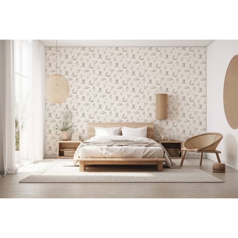 Arthouse Clawford Beige Meadow Friends Wallpaper
