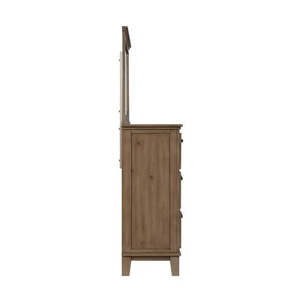jaxon grey dresser Picket House Furnishings Jaxon 6-Drawer Dresser with Mirror in Grey - Bed Bath & Beyond