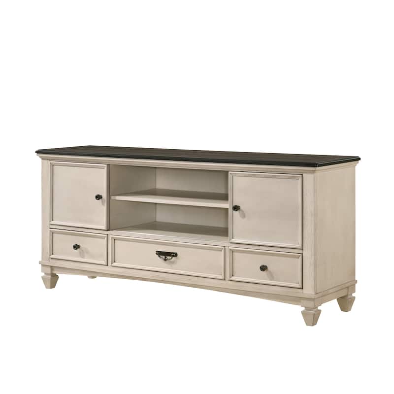 Roseanne Cream Brown Panel Bed