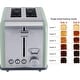 preview thumbnail 23 of 28, Rae Dunn Toaster, Stainless Steel 2 Slice Square Toaster, Wide Slot with 5 Browning Levels, with Bagel, Defrost