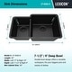 preview thumbnail 8 of 10, Lexicon Platinum Quartz 40/60 Double Bowl Kitchen Sink