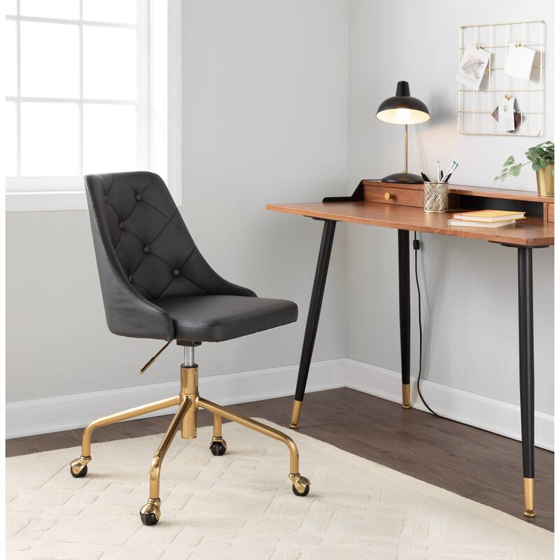 Silver Orchid Ockelbo Adjustable Office Chair with 4-Star Caster Base