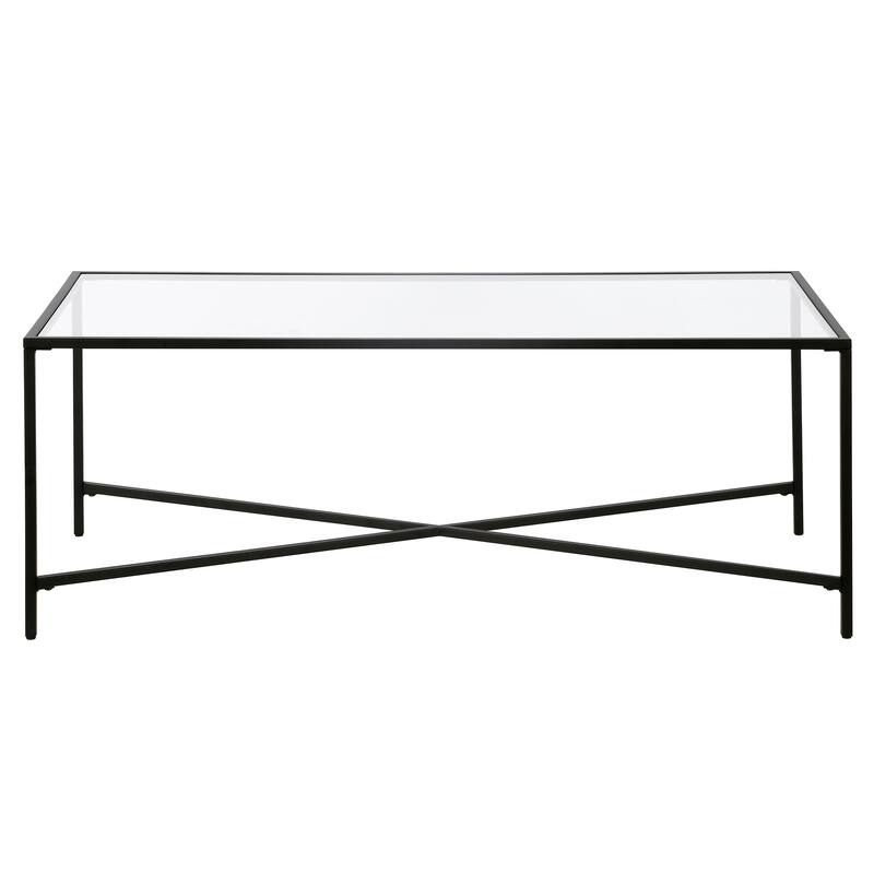 Henley 48'' Wide Rectangular Coffee Table with Glass Top