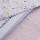 preview thumbnail 8 of 9, Cozy Line Home Fashions Stripped Floral Vine Star Butterfly Ruffle Embroidered Pink Purple Cotton Quilt Bedding Set