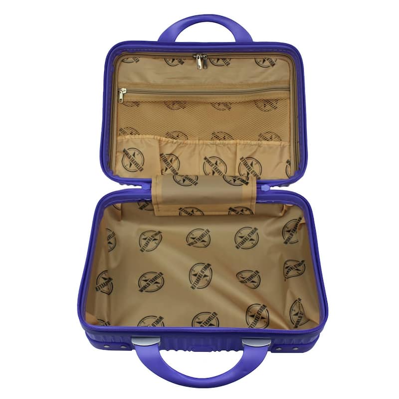 World Traveler 2-Piece Carry-on Vanity Trunk Luggage Set