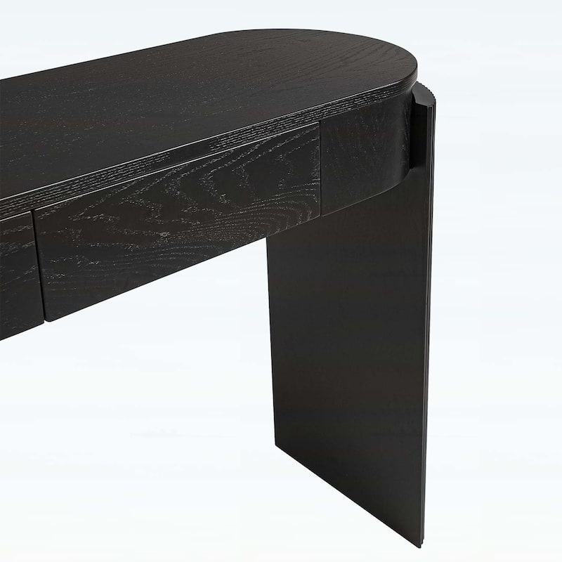 Entryway Table with Fluted Legs,and 2 Drawers for Modern and Timeless Decor