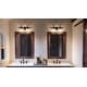 preview thumbnail 2 of 5, Luxury Industrial/Farmhouse Bronze Bathroom Vanity Light - 8-3/4"H x 17"W x 7-1/4"Dep