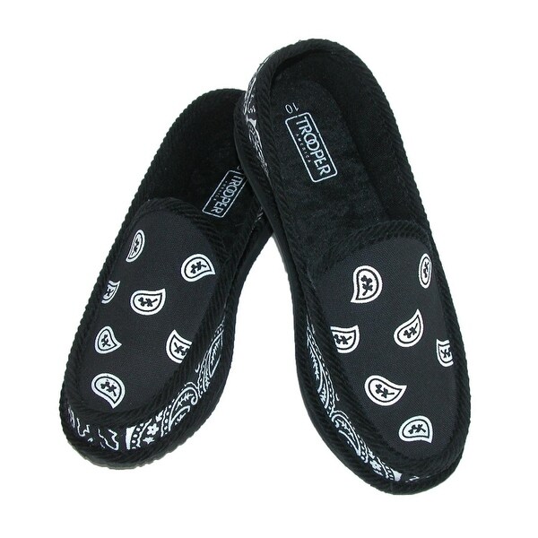 black bandana slippers