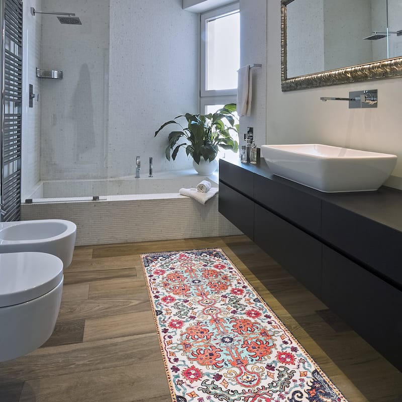Bohemian Medallion Cushioned Anti Fatigue Standing Kitchen Mat
