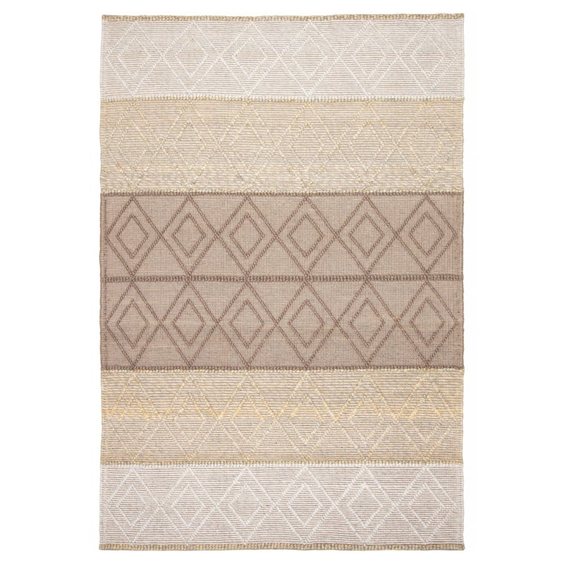 ECARPETGALLERY Braid weave Sienna Brown Wool Rug - 6'0 x 9'0 - Brown - 6'0 x 9'0