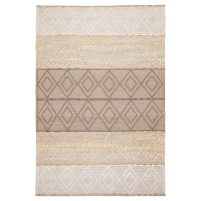 ECARPETGALLERY Braid weave Sienna Brown Wool Rug - 6'0 x 9'0