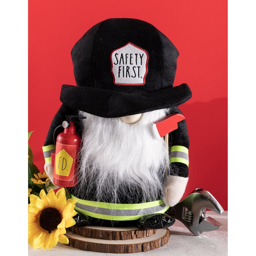 Rae Dunn SAFETY FIRST FIREMAN Gnome