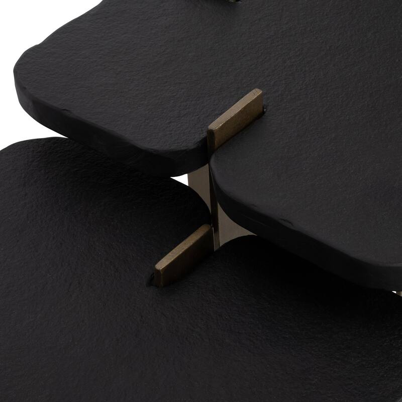 Sagebrook Home Modern Metal Black/gold, Stone Top, Side Tables or Coffee Table