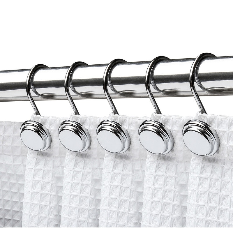 Utopia Alley 12-Pack Black Double Shower Curtain Hooks in the Shower Rings  & Hooks department at