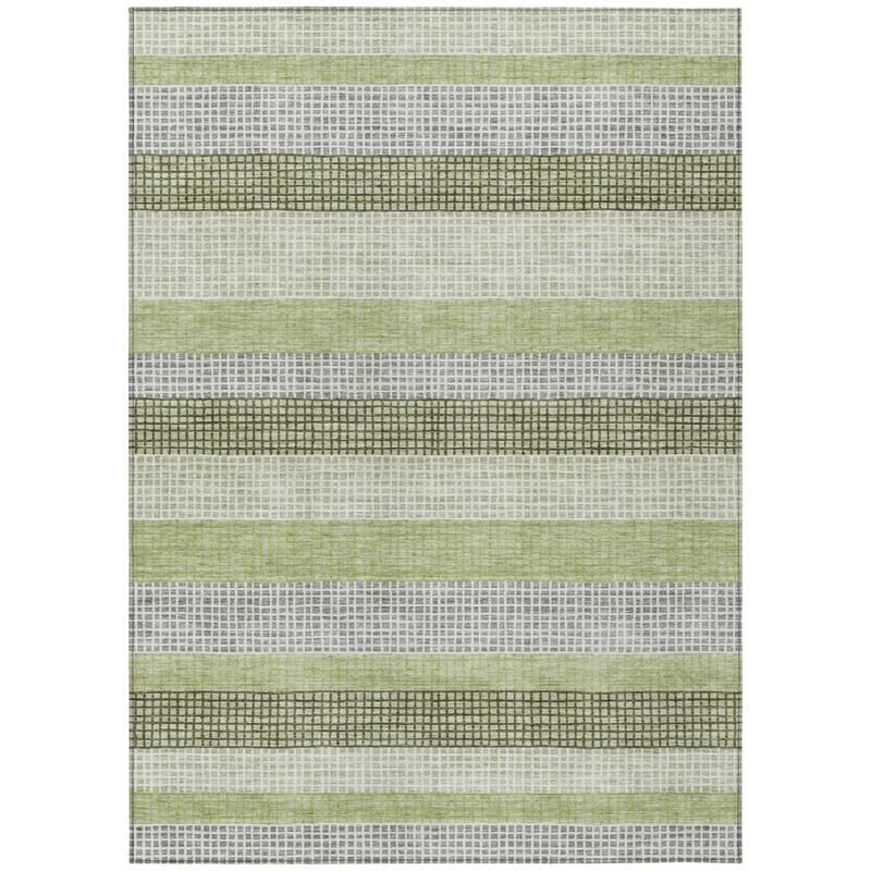 HomeRoots Striped Transitional Rectangle Outdoor Rug
