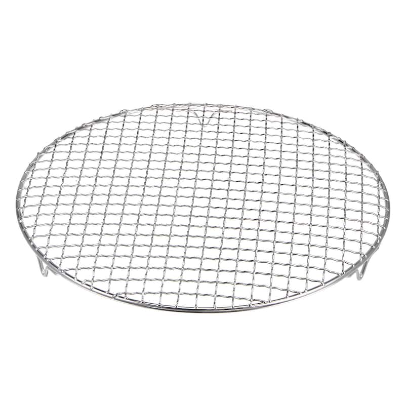 Round Cooking Rack 11.6-inch Stainless Steel Cross Wire Barbecue Grill with Legs