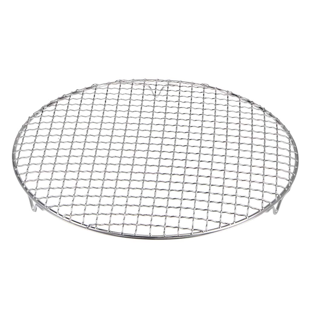 Round Cooking Rack 11.6-inch Stainless Steel Cross Wire Barbecue Grill with Legs