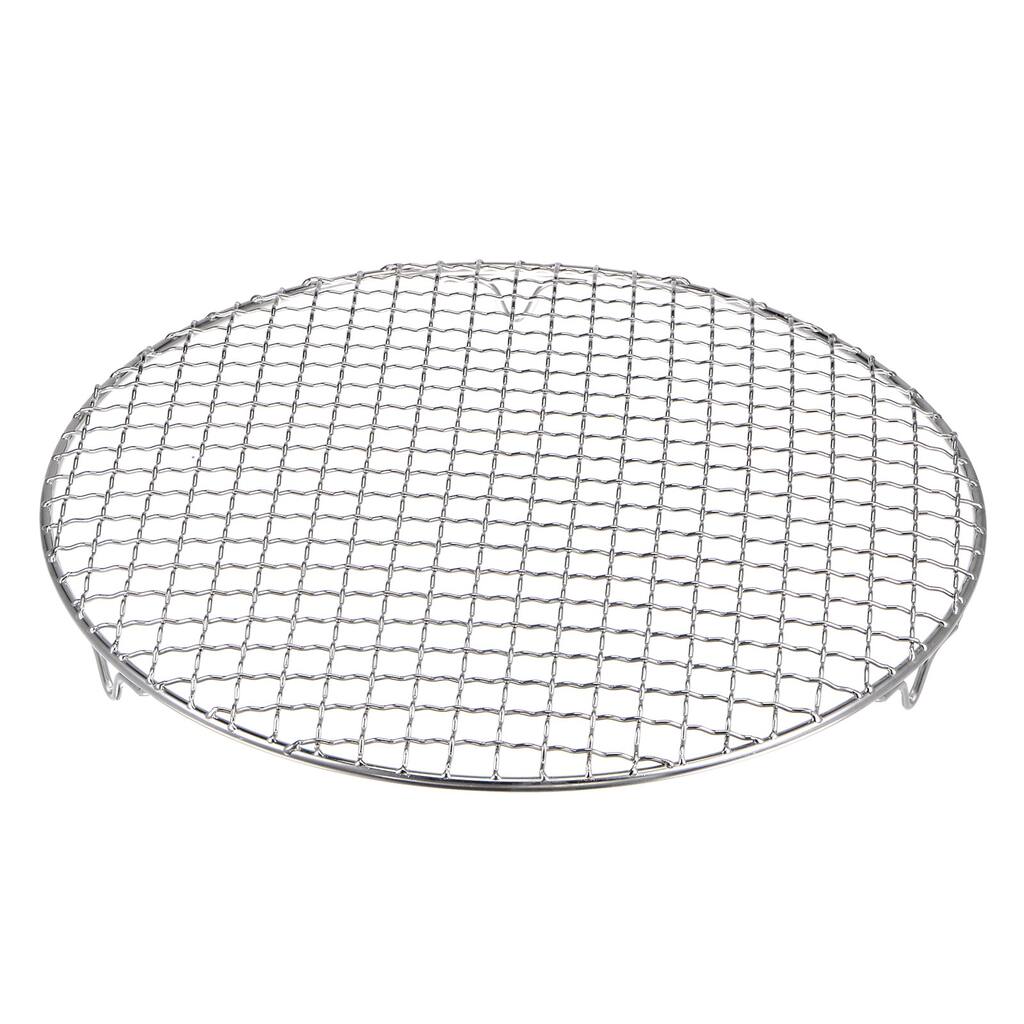 Round Cooking Rack 12-inch Stainless Steel Cross Wire Barbecue Grill with Legs