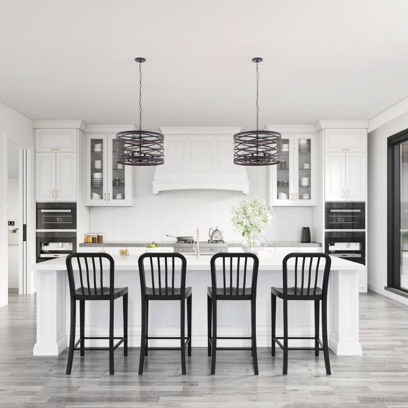929 Lighting 4 Light 12 inch Pendant Fixture in Multiple Finishes - Matte Black