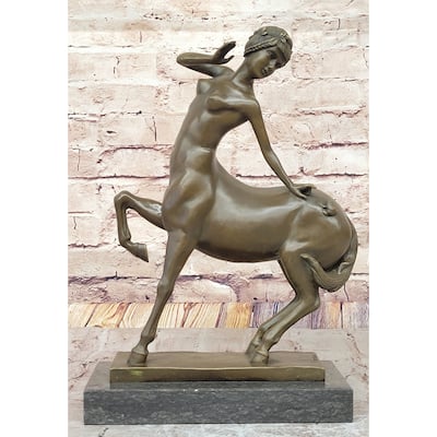Female Centaur Mythological Creature Bronze Sculpture Statue Hand Made Decor Art