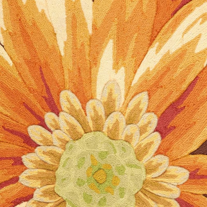 Gefam Floral Stain Resistant Area Rug By HomeRoots - 48' X '30' X '0.25