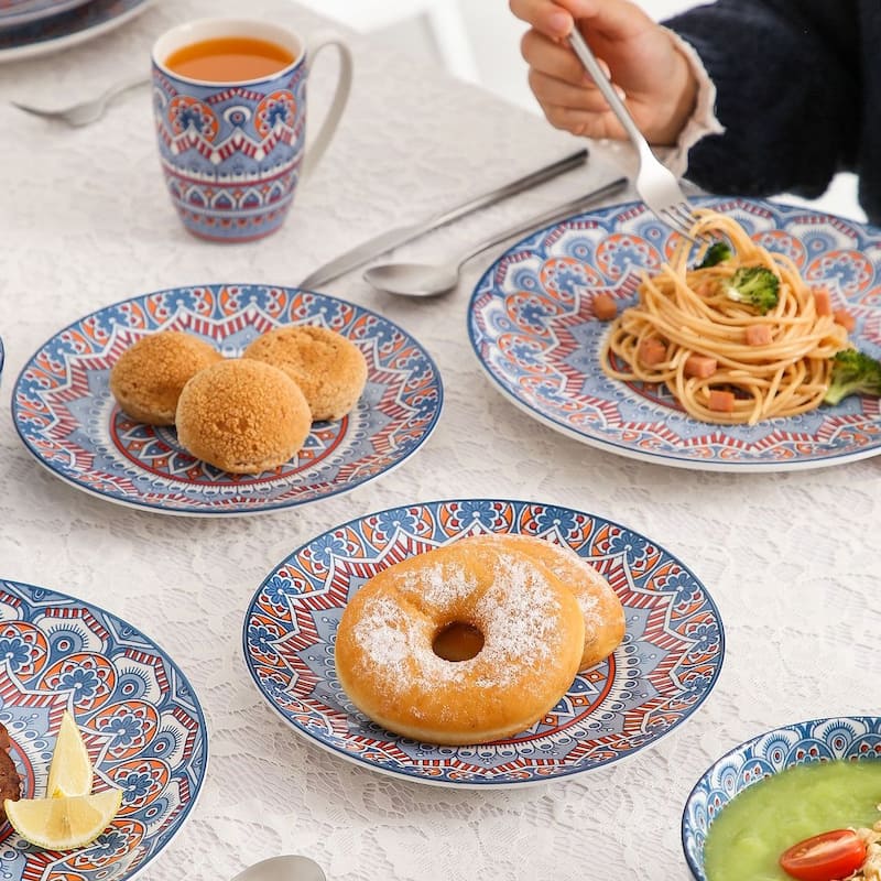 vancasso Mandala Bohemian Porcelain Dinnerware Set (Service for 4)